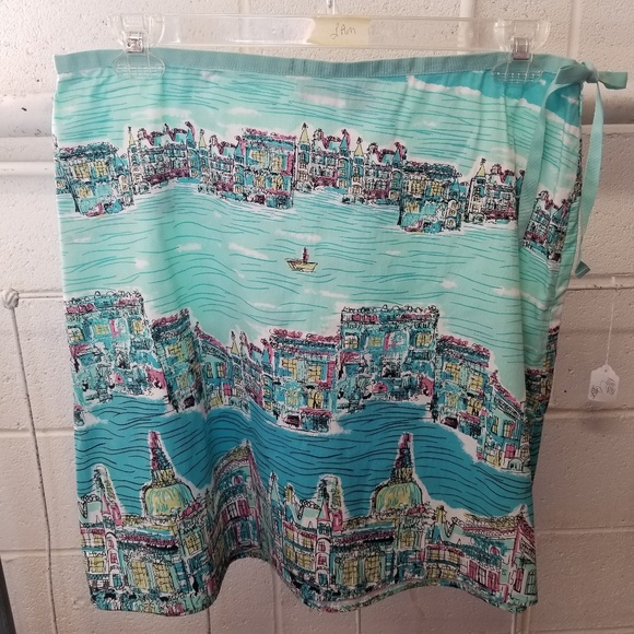 Westbound Dresses & Skirts - 2/$20 Westbound 16 Aqua Street Scene Cotton Skirt